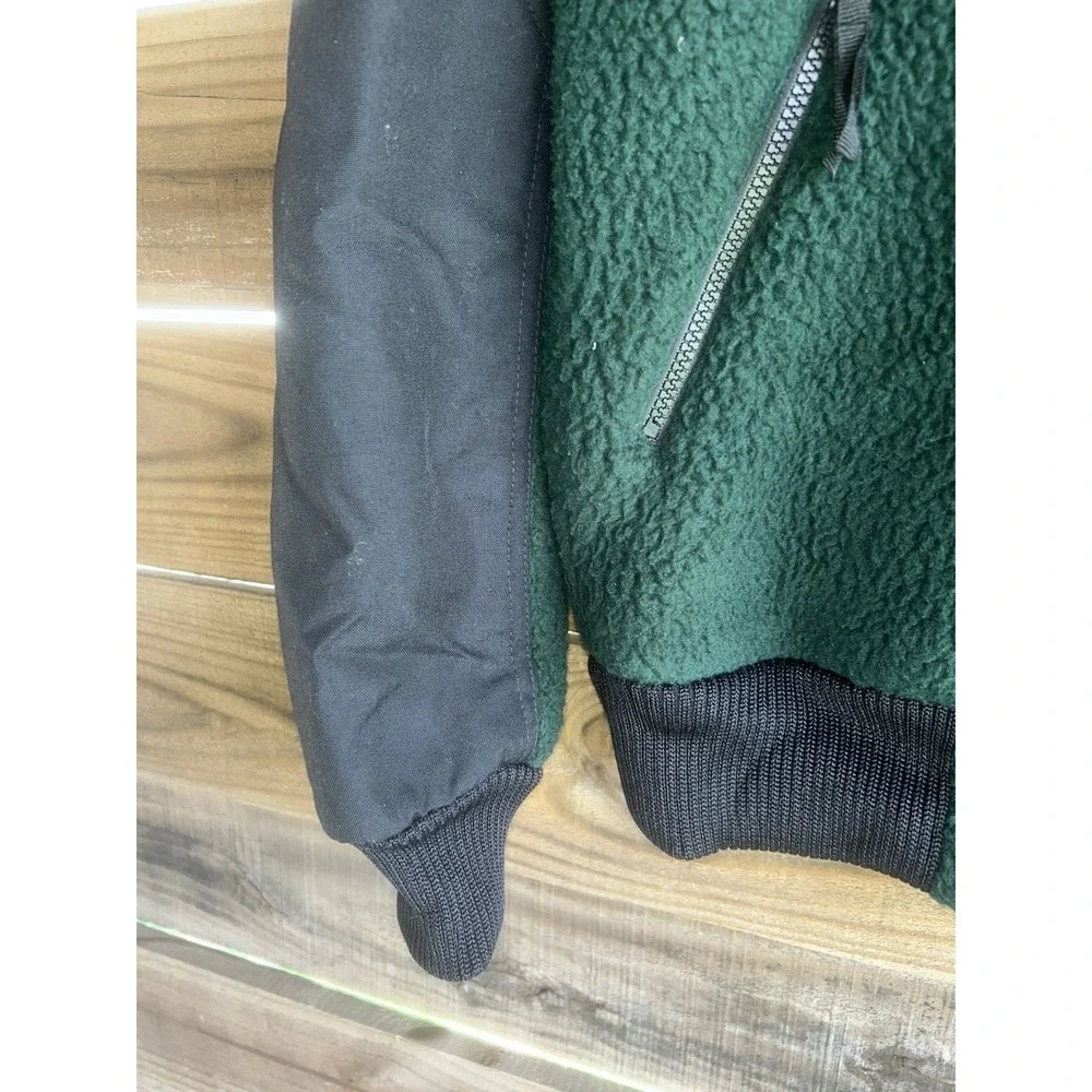 $195 Men's Sherpa Fleece Bomber Jacket - Fir XS Vintage